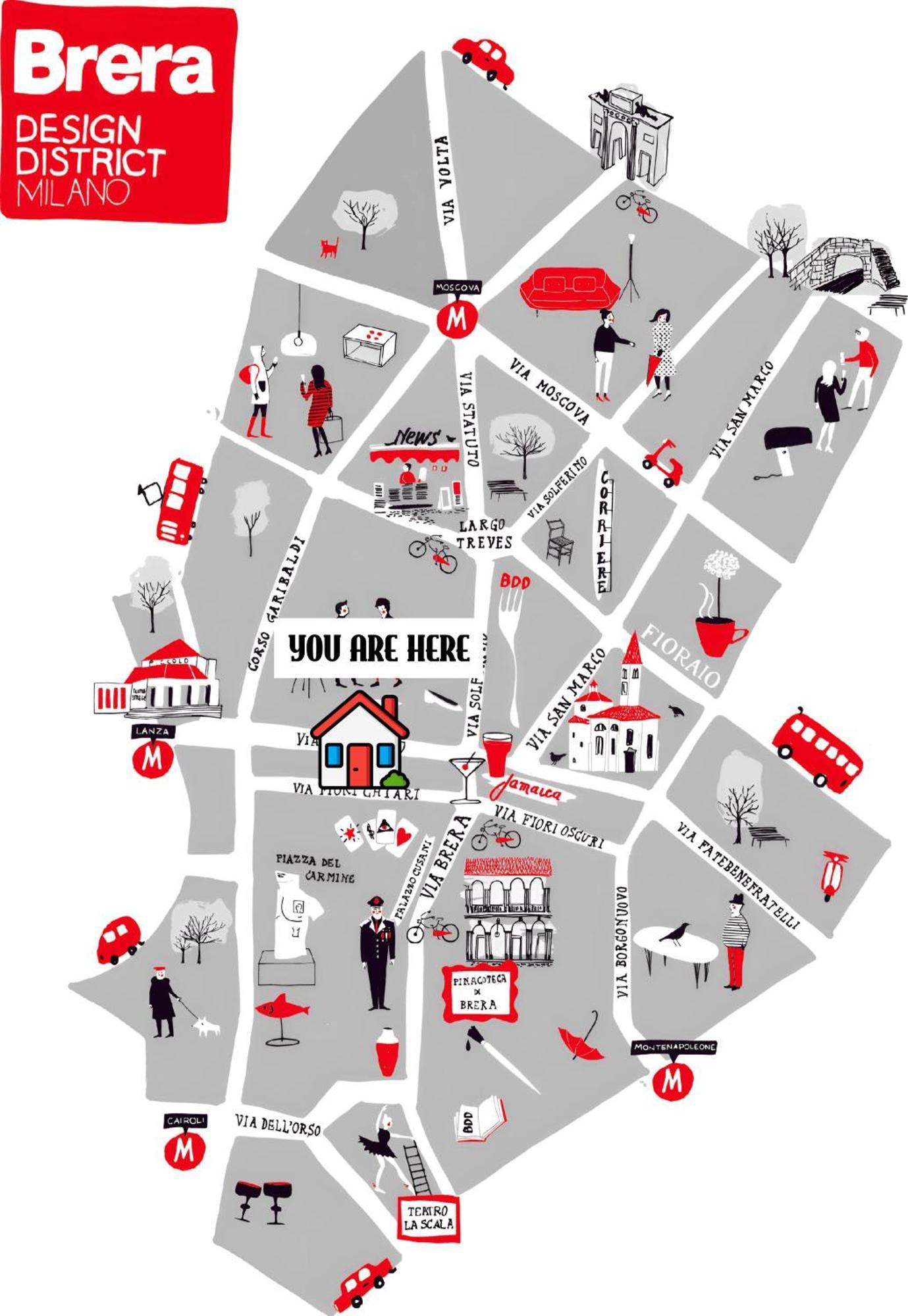 Brera Vip Spotlight - Brera - Duomo - Castello Sforzesco - Lanza Metro M2 Apartment Milan Bagian luar foto